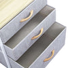 Mobile Cassettiera 3 Cassetti Metallo Legno e Tessuto 50x40 H 50cm Casa Ufficio