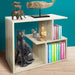 Mobiletto Tavolino Multiuso Design Moderno 5Ripiani 60x30H50cm Salvaspazio Beige