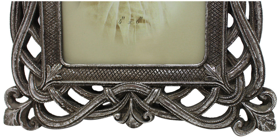 Biscottini Biscottini Portafoto da appoggio verticale orizzontale resina argento 18,5x2x24