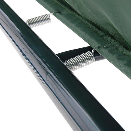 Dondolo Altalena da Giardino 3 Posti 170cm Acciaio e Tessuto Oxforf Verde Bianco