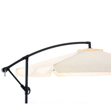 Ombrellone da Giardino Palo laterale 3Mt Ecrù Palo Alluminio e Manovella