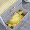 Mobile Cassettiera 3 Cassetti Metallo Legno e Tessuto 50x40 H 50cm Casa Ufficio