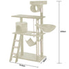 Albero Tiragraffi Gatti Giochi Cuccia Amaca Graffiatoio 74.5x40 H142cm Beige