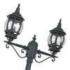 Lampione da Giardino 56x56 H 202 cm Stile Vittoriano Classico 2 x E27 Verde Bronzo