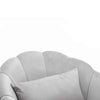 Sedia Poltrona in Tessuto e Metallo con Cuscino Design Elegante Moderno GrigioOro