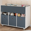 Mobile Scaffale Cameretta in Legno 3Cassetti Tessuto 80x30H63cm Porta oggetti