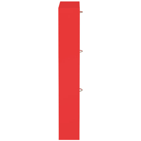 Mobile Scarpiera 3Ante Salvaspazio Doppia Profondità 63x24 H115cm Colore Rosso