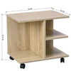 Mobiletto Tavolino Multiuso Design Moderno 4Ripiani 50x35H42cm Salvaspazio Beige
