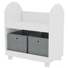 Mobile Scaffale Cameretta in Legno 2Cassetti Tessuto 70x40H78cm Porta oggetti