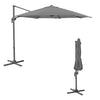 Ombrellone Alluminio Palo Decentrato da Giardino 3MT 8 stecche Grigio Manovella