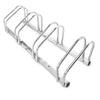 Rastrelliera Parcheggio Bici 4 Posti in Acciaio 33x27x100 cm Silver