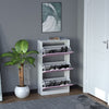 Mobile Scarpiera 3Ante Salvaspazio Doppia Profondità 63x24 H115cm Bianco Rosa