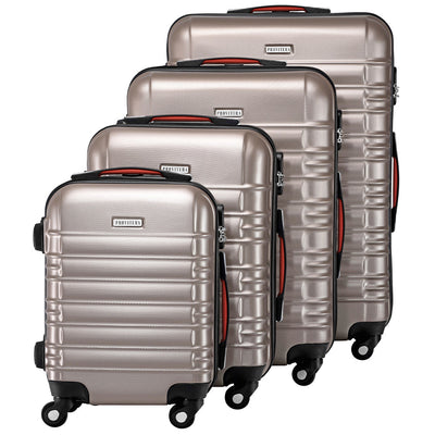 Set 4 Valigie Rigide Ruote Easy roll, Bagaglio mano e viaggio, Trolley Resistente