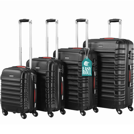 Set 4 Valigie Rigide Ruote Easy roll, Bagaglio mano e viaggio, Trolley Resistente
