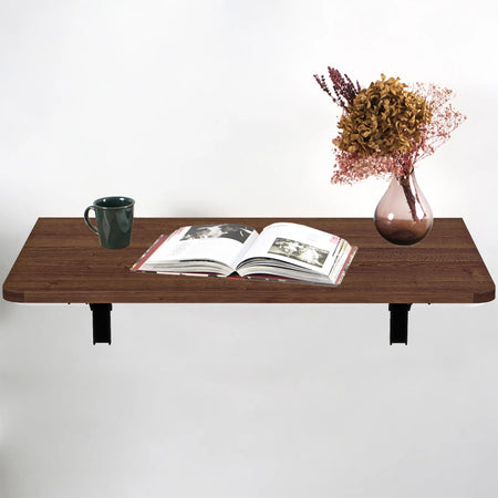 Mensola da Muro Pieghevole Salvaspazio 80x60cm Piano in MDF Multiuso Noce