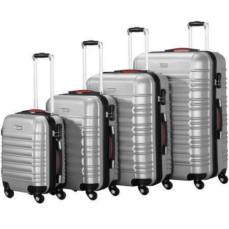 Set 4 Valigie Rigide Ruote Easy roll, Bagaglio mano e viaggio, Trolley Resistente