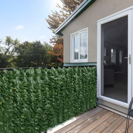Siepe Artificiale Sintetica Foglie Edera H 1 x 3 MT Realistica in PVC Verde