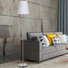 Lampada Piantana da Terra Moderna 150cm Paralume in Tessuto E27 60W Silver Bianco