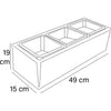 Fioriera Vaso da Terrazzo Ringhiera Giardino Esterno Balcone in Rattan 3 Scomparti