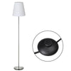 Lampada Piantana da Terra Moderna 150cm Paralume in Tessuto E27 60W Silver Bianco