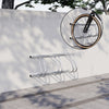 Rastrelliera Parcheggio Bici 3 Posti in Acciaio 33x27x72 cm Silver