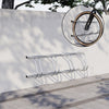 Rastrelliera Parcheggio Bici 4 Posti in Acciaio 33x27x100 cm Silver