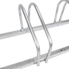 Rastrelliera Parcheggio Bici 6 Posti in Acciaio 33x27x162 cm Silver