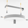 Lampadario Sospensione Piramide 25cm Metallo E27 Design Moderno Bianco