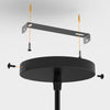 Lampadario Sospensione Piramide 18cm Metallo E27 Design Moderno Nero