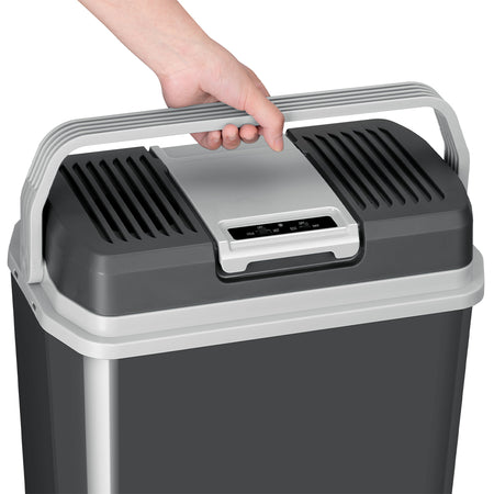 Frigorifero Elettrico Portatile 24LT Caldo Freddo 12v 230v Auto Camper Casa Grigio