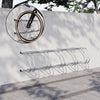 Rastrelliera Parcheggio Bici 5 Posti in Acciaio 33x27x130 cm Silver