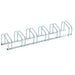 Rastrelliera Parcheggio Bici 6 Posti in Acciaio 33x27x162 cm Silver