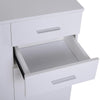 Mobile Cassettiera Multiuso in Legno MDF 2Cassetti 2Ante Design Moderno Bianco