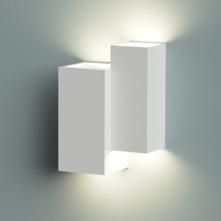 Applique gesso Lampadari Bartalini AISSAC 1200 GU10 LED biemissione verniciabile