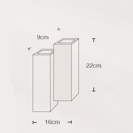 Applique gesso Lampadari Bartalini AISSAC 1200 GU10 LED biemissione verniciabile