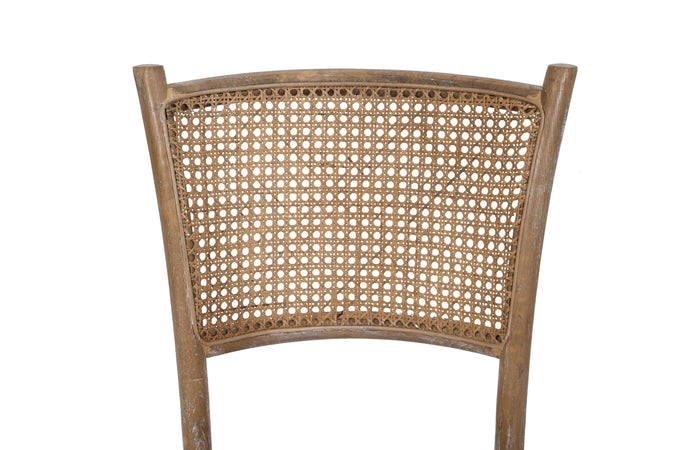 Biscottini Sedia Thonet in massello di frassino e seduta rattan finitura legno invecchiato