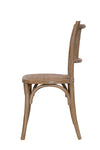 Biscottini Sedia Thonet in massello di frassino e seduta rattan finitura legno invecchiato
