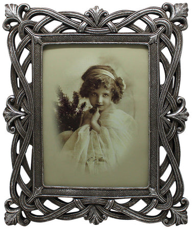 Biscottini Biscottini Portafoto Resina Argento Anticata Verticale Orizzontale 25,5x2x30,5