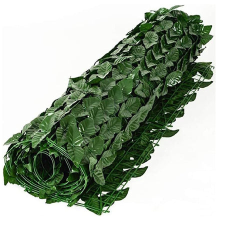 Siepe Artificiale Sintetica Foglie Edera H 1 x 3 MT Realistica in PVC Verde