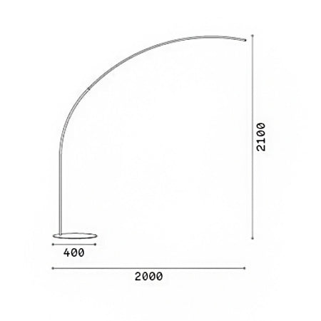 Piantana bianca braccio arco Idel Lux COMET PT B 304649 30W LED 2850Lm metallo monoemissione