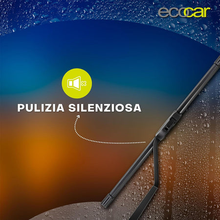 Ecocar - 1 Spazzola Tergicristallo Anteriore - con Lama in Gomma