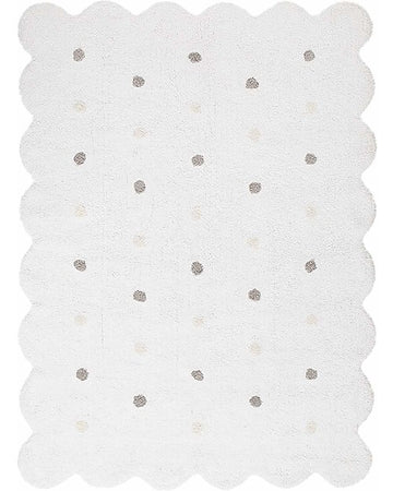 Tappeto Lavabile Biscotto Bianco - 100% Cotone (120cm x 160cm) Lorena Canals