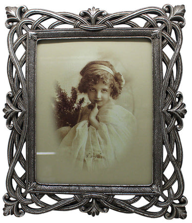 Biscottini Portafoto Biscottini da appoggio resina argento anticata 31x2x36 per foto 20x25