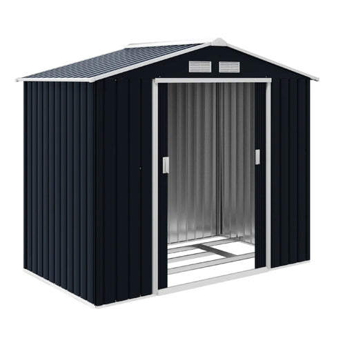 Casetta da Giardino Porta Attrezzi in Lamiera Porte Scorrevoli 213x130 H185cm