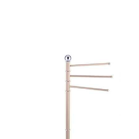 Piantane da Bagno Porta Asciugamani Acciaio Smaltato 3 Braccia Rosa Chiaro