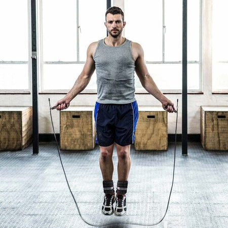 Kit 2 Pesi Allenamento Fitness 4.5KG Regolabili per Polsi e Caviglie Nero
