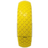Ruota Piena per Carrello Antiforatura PU Gialla Carriola 25 cm Cerchio ABS