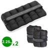 Kit 2 Pesi Allenamento Fitness 4.5KG Regolabili per Polsi e Caviglie Nero