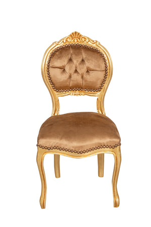 Biscottini Biscottini Sedia Poltroncina Luigi XVI Legno Faggio Patina Oro 45x42x90