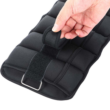 Kit 2 Pesi Allenamento Fitness 4.5KG Regolabili per Polsi e Caviglie Nero